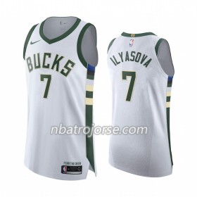 Män Milwaukee Bucks Tröja Ersan Ilyasova 7 2019-20 Nike Association Edition Swingman